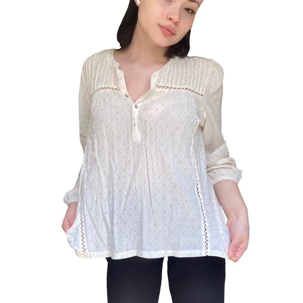 White Flowy Top from Lucky Brand